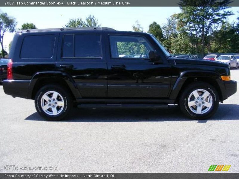 Black Clearcoat / Medium Slate Gray 2007 Jeep Commander Sport 4x4