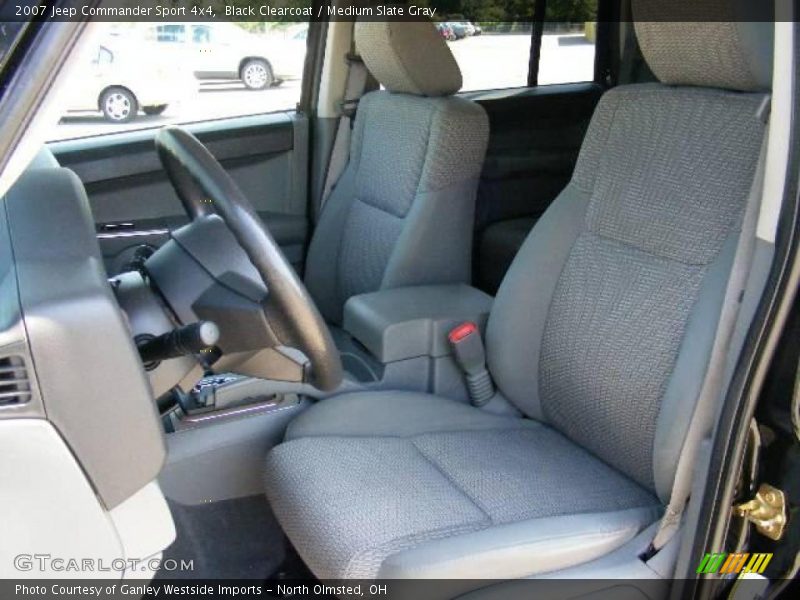 Black Clearcoat / Medium Slate Gray 2007 Jeep Commander Sport 4x4
