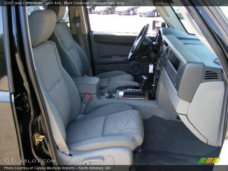 Black Clearcoat / Medium Slate Gray 2007 Jeep Commander Sport 4x4