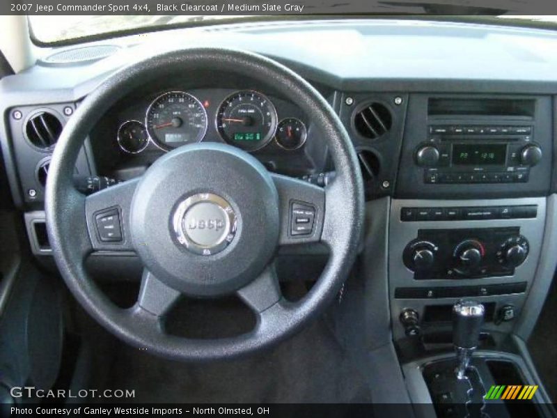Black Clearcoat / Medium Slate Gray 2007 Jeep Commander Sport 4x4