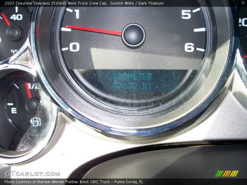 Summit White / Dark Titanium 2007 Chevrolet Silverado 2500HD Work Truck Crew Cab