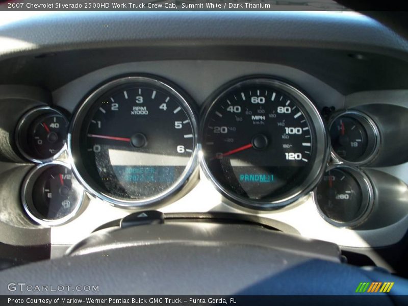 Summit White / Dark Titanium 2007 Chevrolet Silverado 2500HD Work Truck Crew Cab