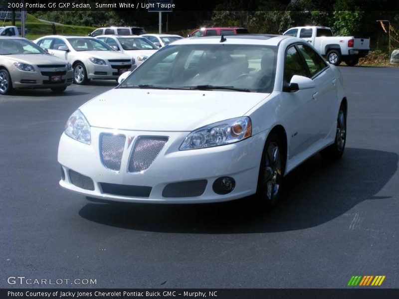 Summit White / Light Taupe 2009 Pontiac G6 GXP Sedan