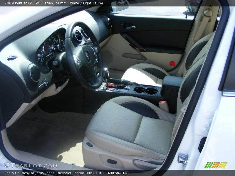 Summit White / Light Taupe 2009 Pontiac G6 GXP Sedan