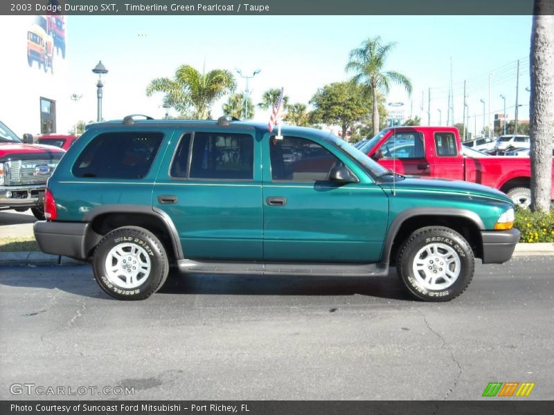 Timberline Green Pearlcoat / Taupe 2003 Dodge Durango SXT