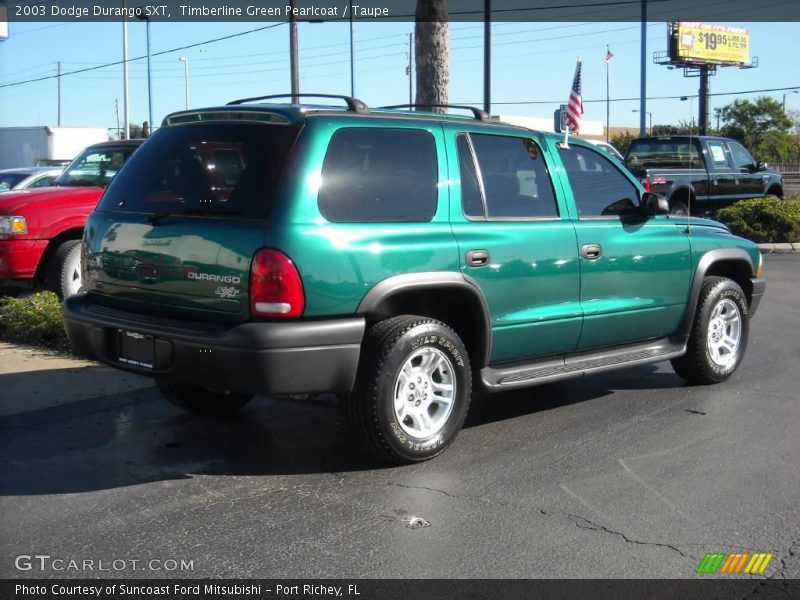 Timberline Green Pearlcoat / Taupe 2003 Dodge Durango SXT