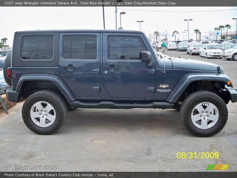 Steel Blue Metallic / Dark Slate Gray/Medium Slate Gray 2007 Jeep Wrangler Unlimited Sahara 4x4