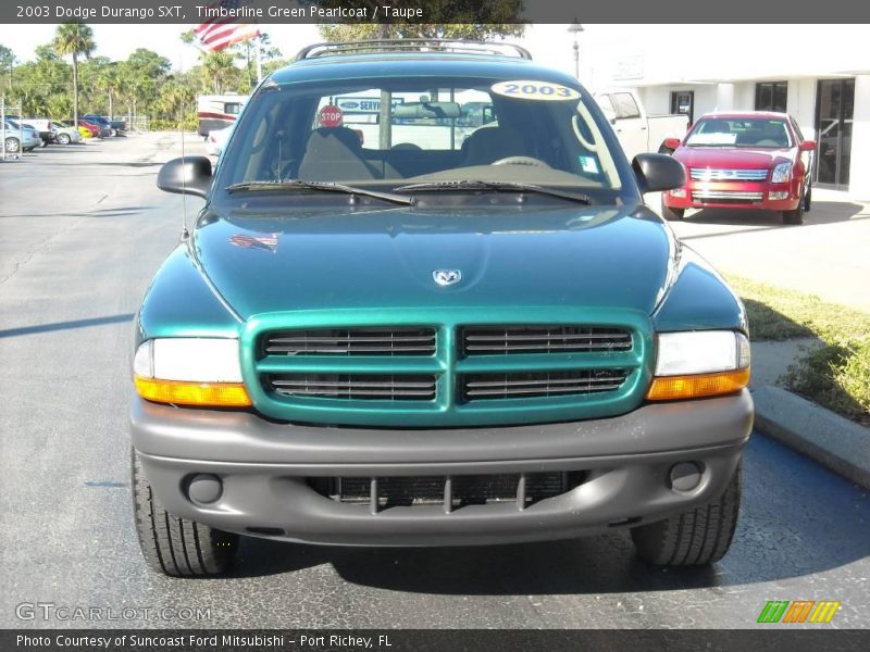 Timberline Green Pearlcoat / Taupe 2003 Dodge Durango SXT