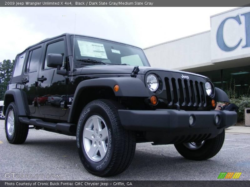 Black / Dark Slate Gray/Medium Slate Gray 2009 Jeep Wrangler Unlimited X 4x4