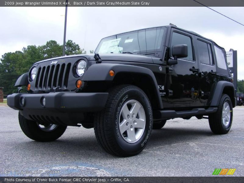 Black / Dark Slate Gray/Medium Slate Gray 2009 Jeep Wrangler Unlimited X 4x4