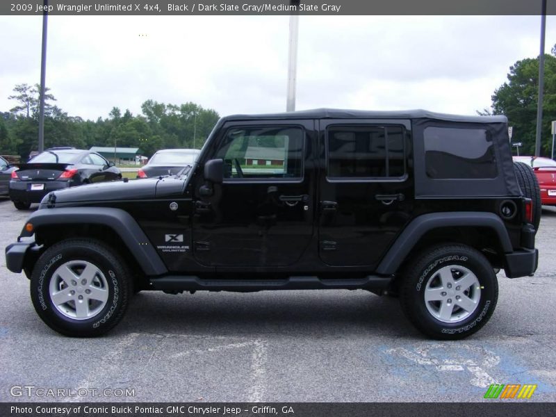 Black / Dark Slate Gray/Medium Slate Gray 2009 Jeep Wrangler Unlimited X 4x4