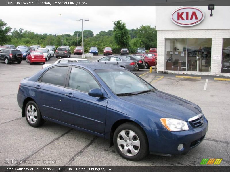 Imperial Blue / Gray 2005 Kia Spectra EX Sedan