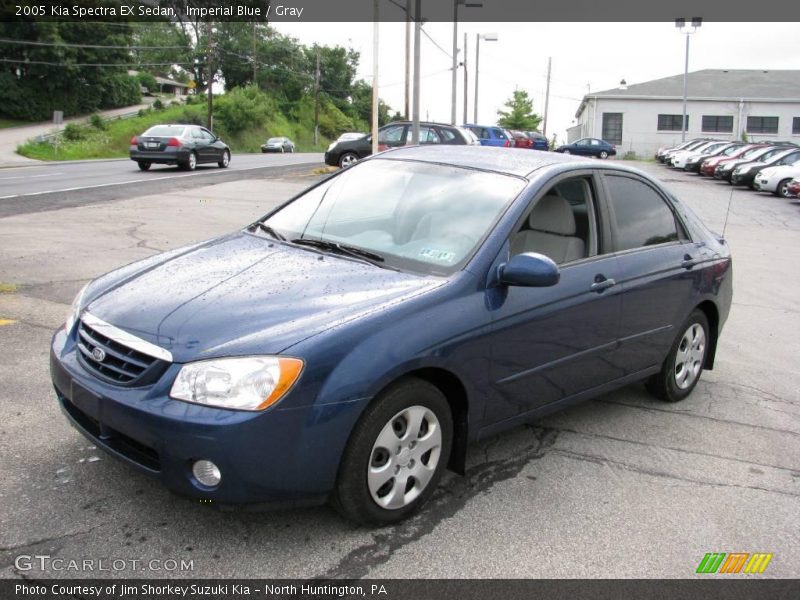 2005 Kia Spectra EX Sedan in Imperial Blue Photo No. 17135707