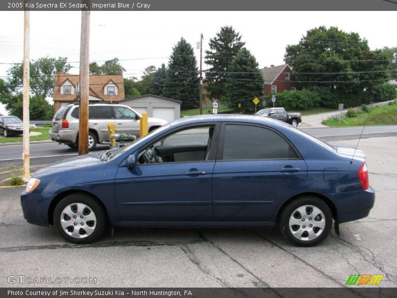 Imperial Blue / Gray 2005 Kia Spectra EX Sedan