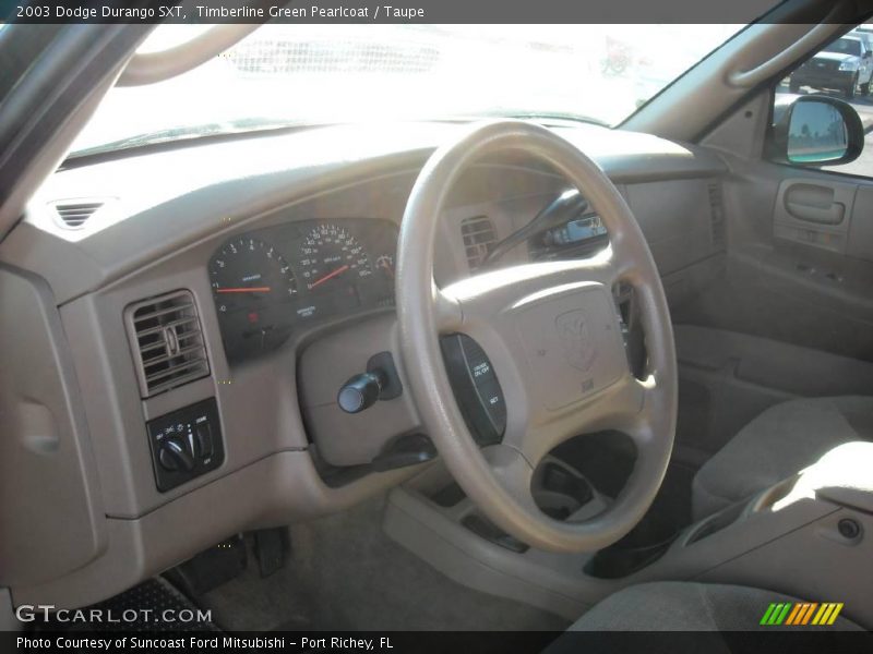 Timberline Green Pearlcoat / Taupe 2003 Dodge Durango SXT