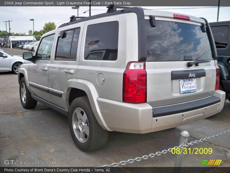 Light Graystone Pearl Coat / Dark Slate Gray 2009 Jeep Commander Sport