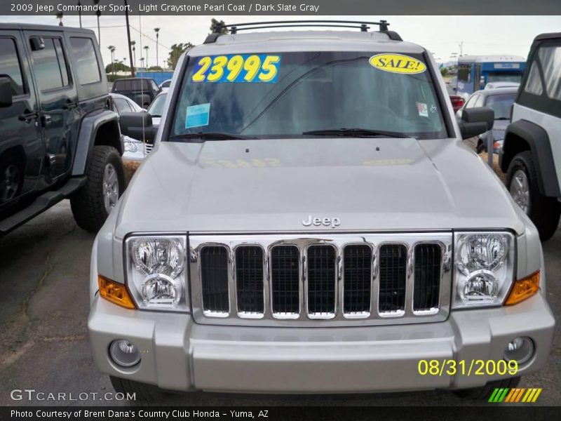 Light Graystone Pearl Coat / Dark Slate Gray 2009 Jeep Commander Sport