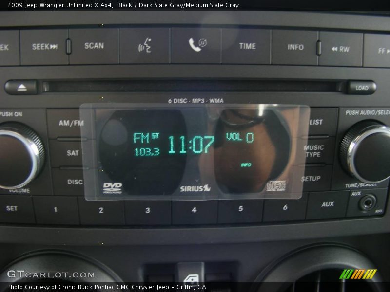 Black / Dark Slate Gray/Medium Slate Gray 2009 Jeep Wrangler Unlimited X 4x4