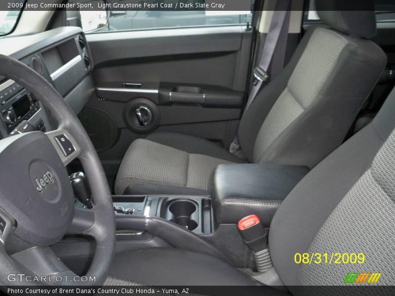 Light Graystone Pearl Coat / Dark Slate Gray 2009 Jeep Commander Sport
