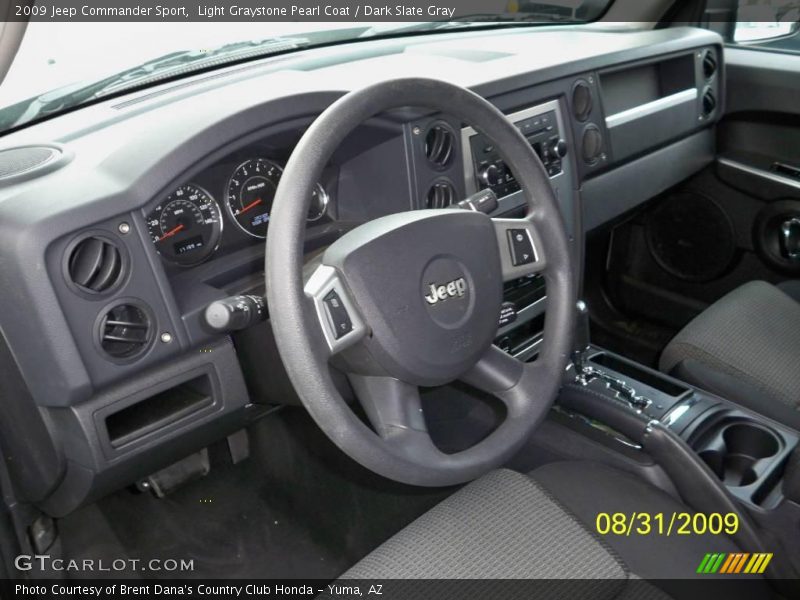 Light Graystone Pearl Coat / Dark Slate Gray 2009 Jeep Commander Sport