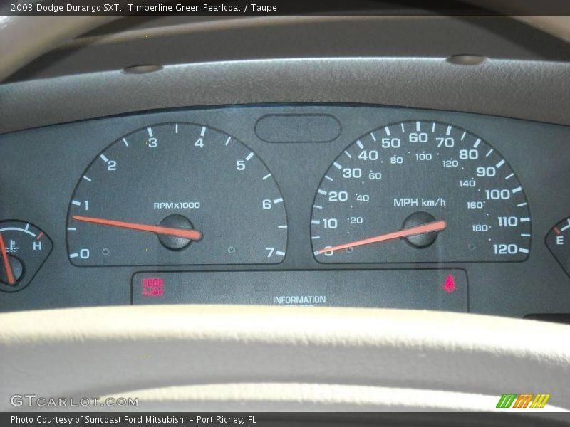 Timberline Green Pearlcoat / Taupe 2003 Dodge Durango SXT