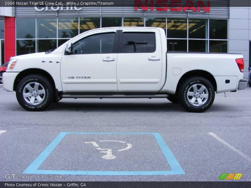 White / Graphite/Titanium 2006 Nissan Titan LE Crew Cab