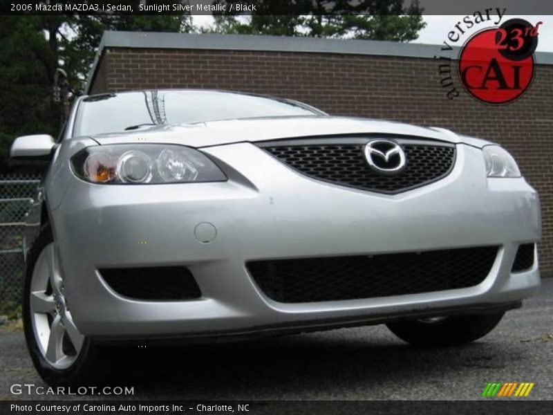 Sunlight Silver Metallic / Black 2006 Mazda MAZDA3 i Sedan