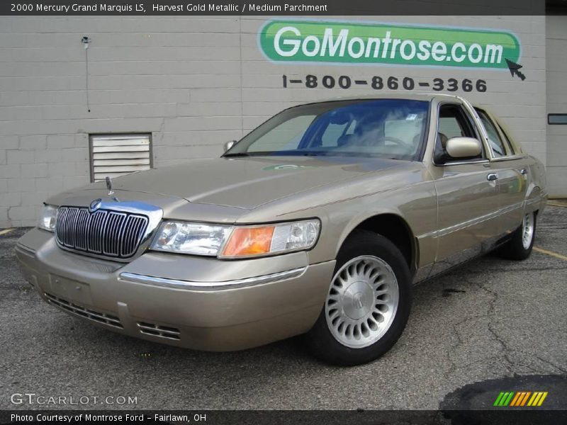Harvest Gold Metallic / Medium Parchment 2000 Mercury Grand Marquis LS