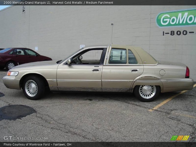 Harvest Gold Metallic / Medium Parchment 2000 Mercury Grand Marquis LS
