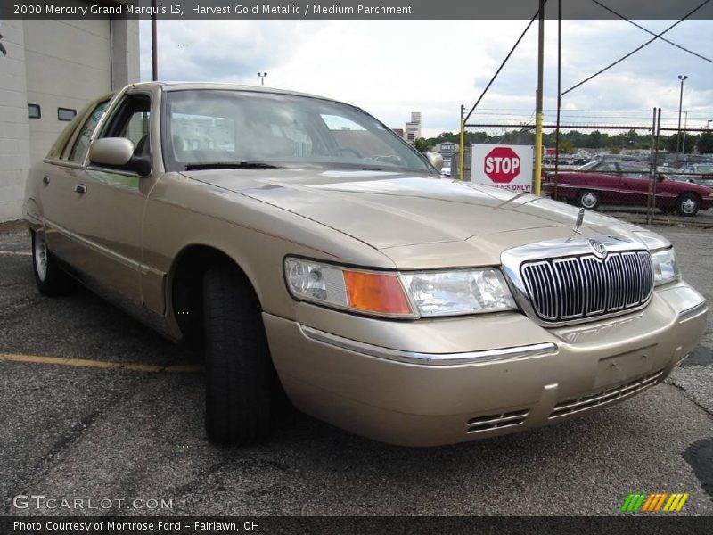 Harvest Gold Metallic / Medium Parchment 2000 Mercury Grand Marquis LS