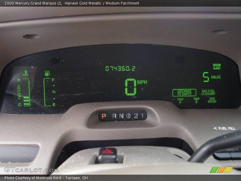 Harvest Gold Metallic / Medium Parchment 2000 Mercury Grand Marquis LS