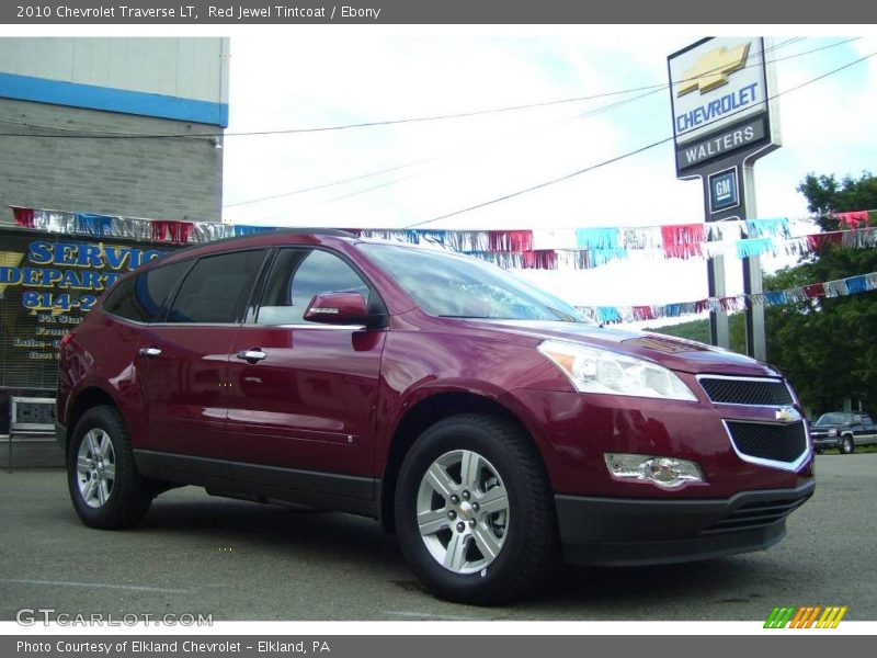 Red Jewel Tintcoat / Ebony 2010 Chevrolet Traverse LT