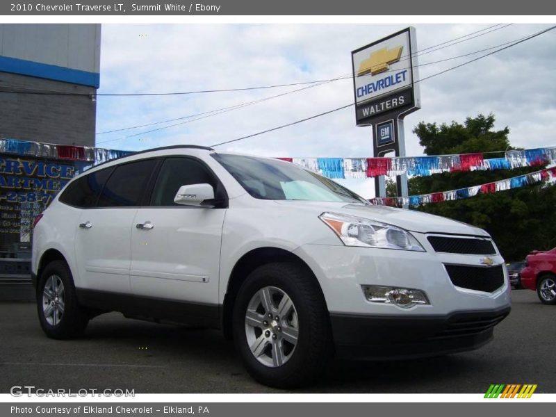 Summit White / Ebony 2010 Chevrolet Traverse LT