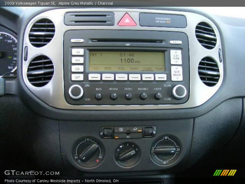 Alpine Grey Metallic / Charcoal 2009 Volkswagen Tiguan SE
