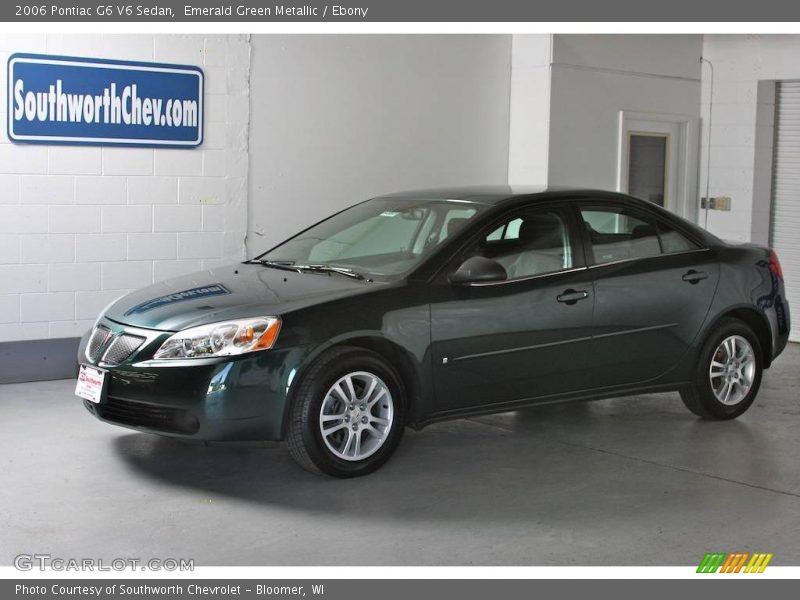 Emerald Green Metallic / Ebony 2006 Pontiac G6 V6 Sedan