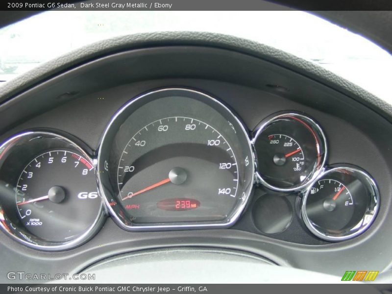 Dark Steel Gray Metallic / Ebony 2009 Pontiac G6 Sedan