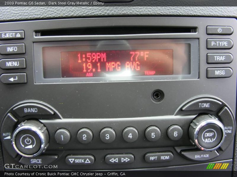 Dark Steel Gray Metallic / Ebony 2009 Pontiac G6 Sedan