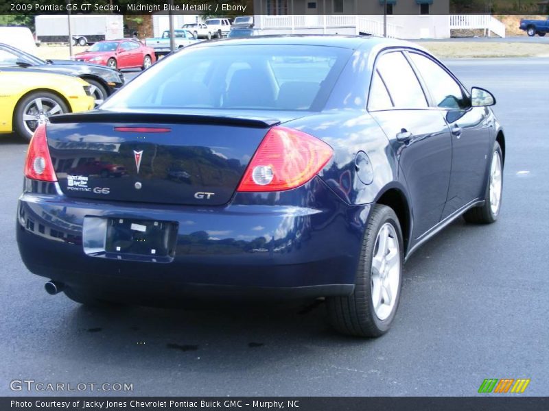 Midnight Blue Metallic / Ebony 2009 Pontiac G6 GT Sedan