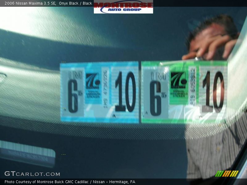 Onyx Black / Black 2006 Nissan Maxima 3.5 SE
