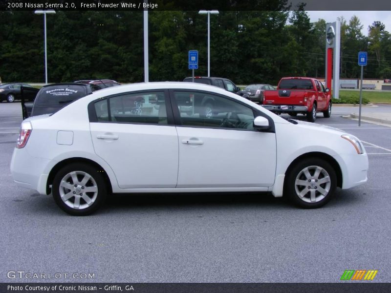 Fresh Powder White / Beige 2008 Nissan Sentra 2.0