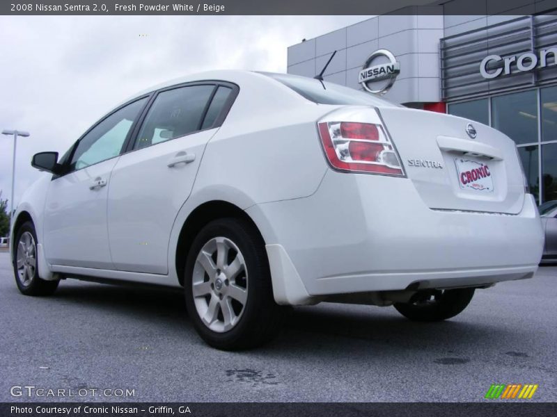 Fresh Powder White / Beige 2008 Nissan Sentra 2.0