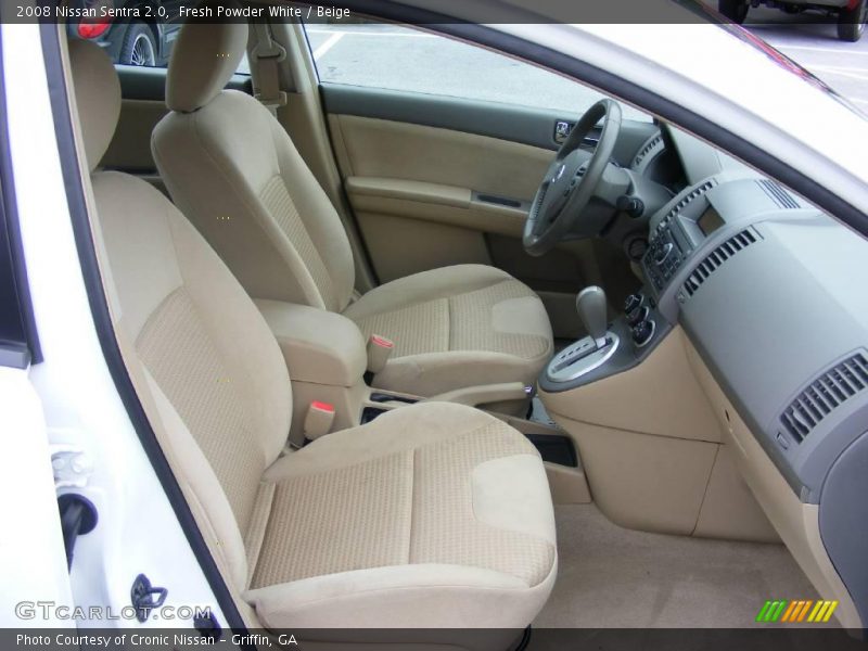 Fresh Powder White / Beige 2008 Nissan Sentra 2.0