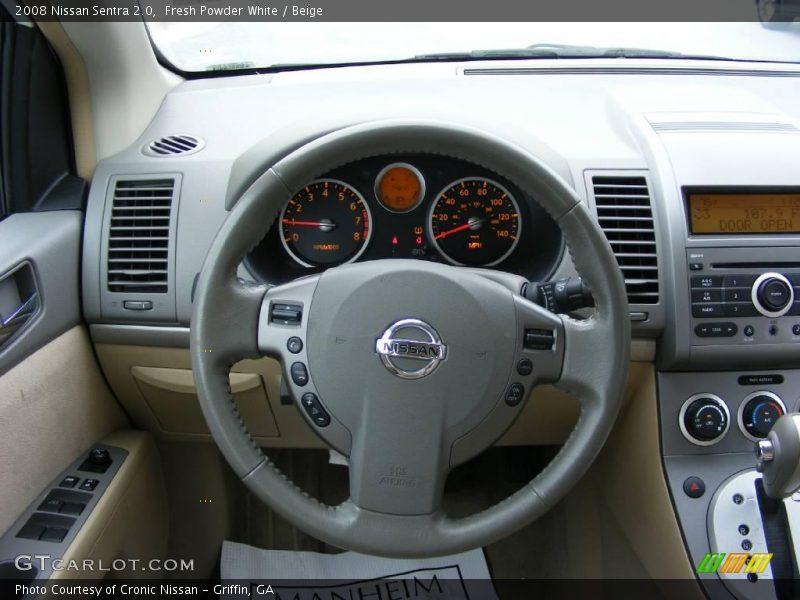Fresh Powder White / Beige 2008 Nissan Sentra 2.0