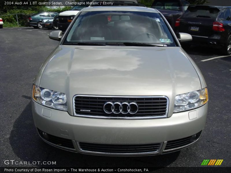 Champagne Metallic / Ebony 2004 Audi A4 1.8T quattro Sedan