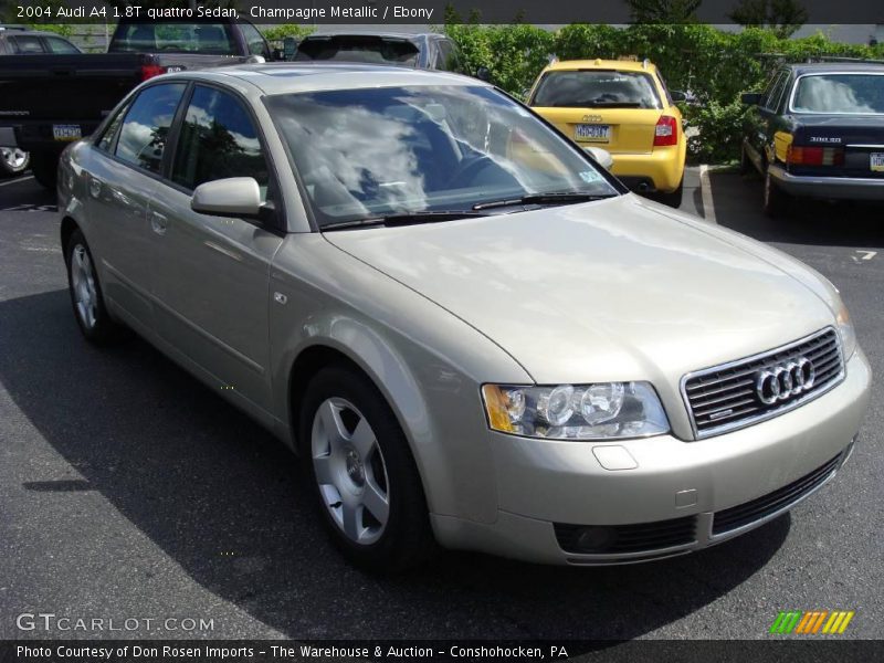 Champagne Metallic / Ebony 2004 Audi A4 1.8T quattro Sedan