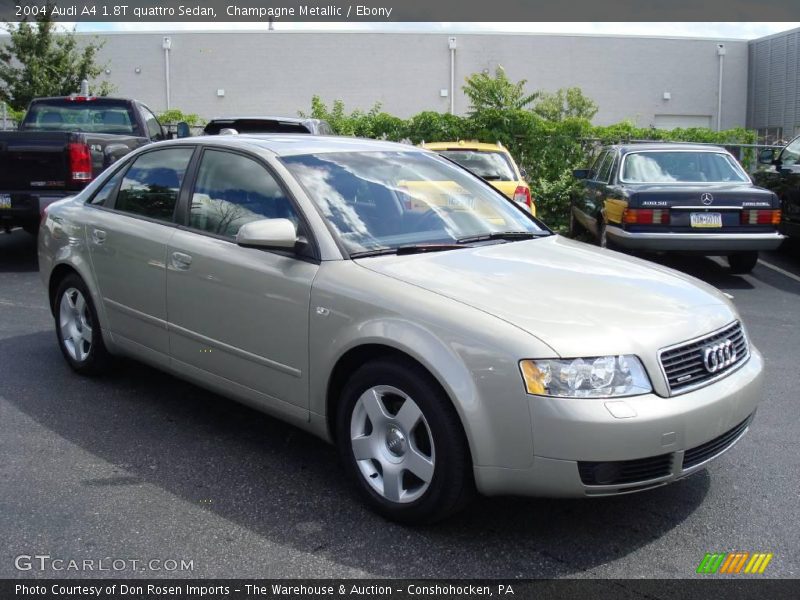 Champagne Metallic / Ebony 2004 Audi A4 1.8T quattro Sedan
