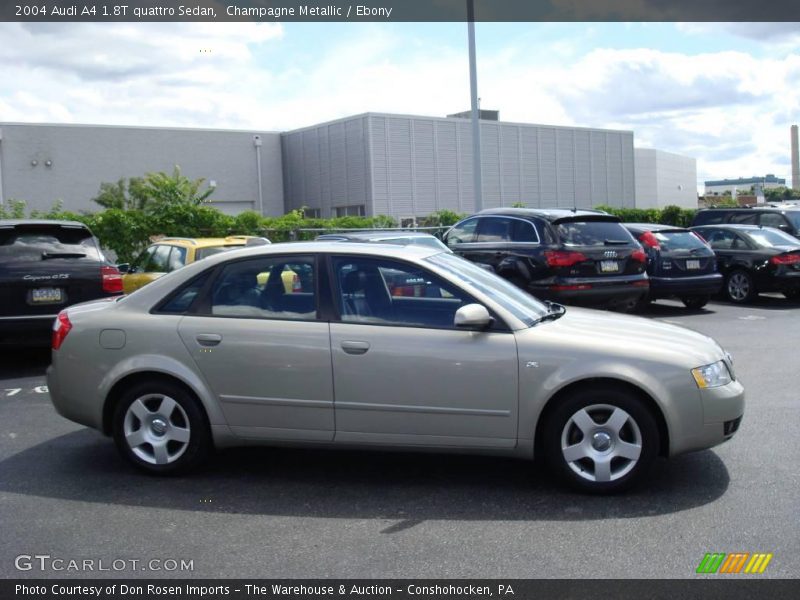 Champagne Metallic / Ebony 2004 Audi A4 1.8T quattro Sedan