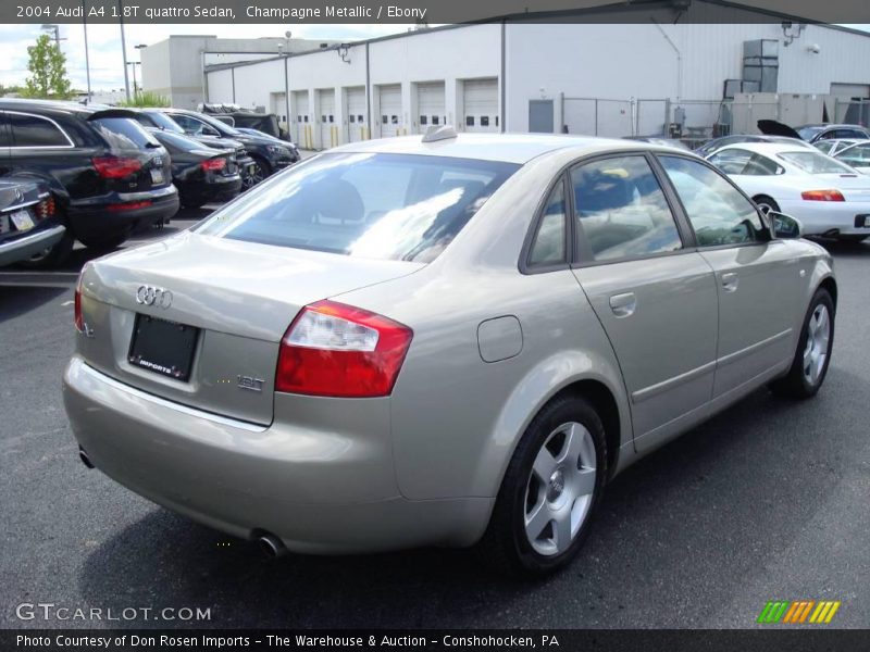 Champagne Metallic / Ebony 2004 Audi A4 1.8T quattro Sedan
