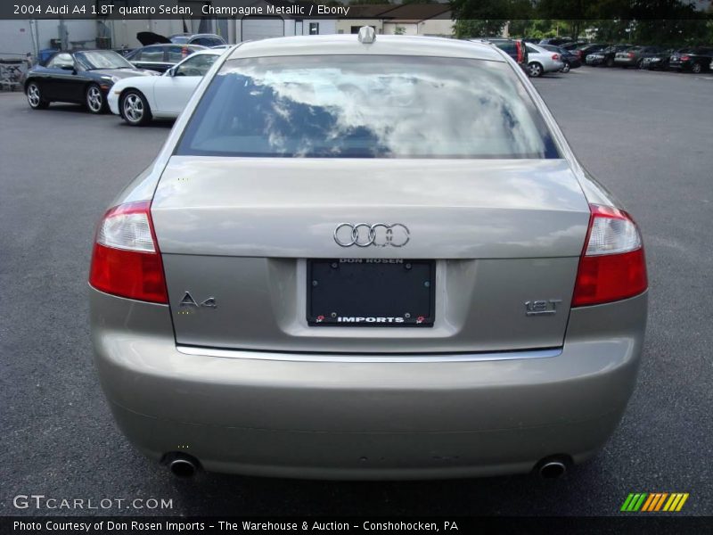 Champagne Metallic / Ebony 2004 Audi A4 1.8T quattro Sedan