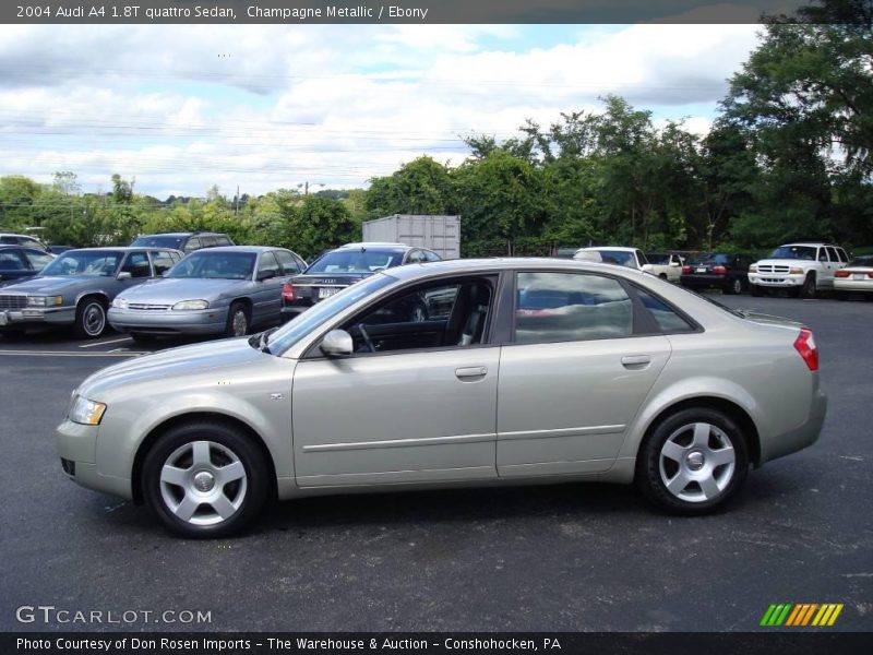 Champagne Metallic / Ebony 2004 Audi A4 1.8T quattro Sedan